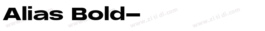 Alias Bold字体转换
